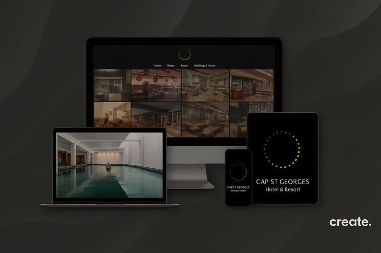 Luxury web design in Cyprus – Cap St Georges Gallery case study by Create