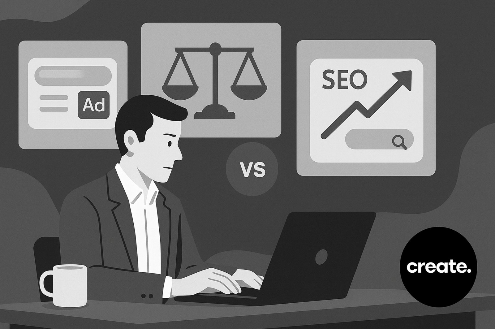 Google Ads vs SEO in Cyprus – digital marketing strategy comparison by Create