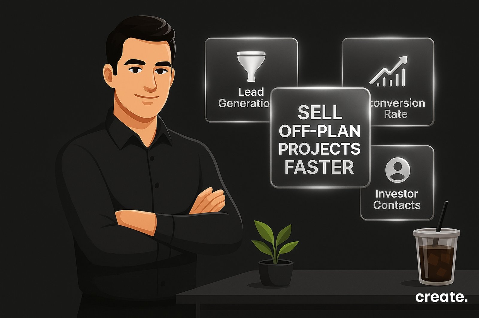 Property developer marketing in Cyprus with SEO, ads, drone footage, and lead generation by Create