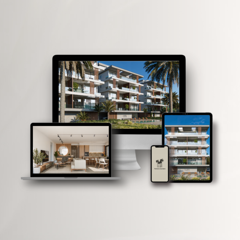 Palmera Gardens real estate website project by Create