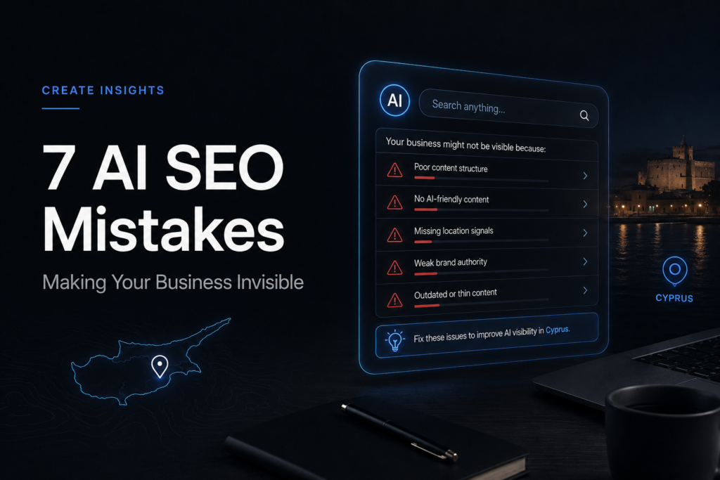 Common AI SEO mistakes making Cyprus businesses invisible in ChatGPT and AI search