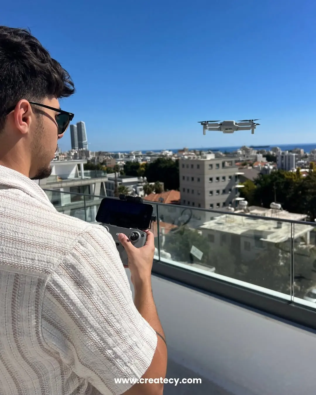 Create Cyprus drone operator filming aerial content in Limassol