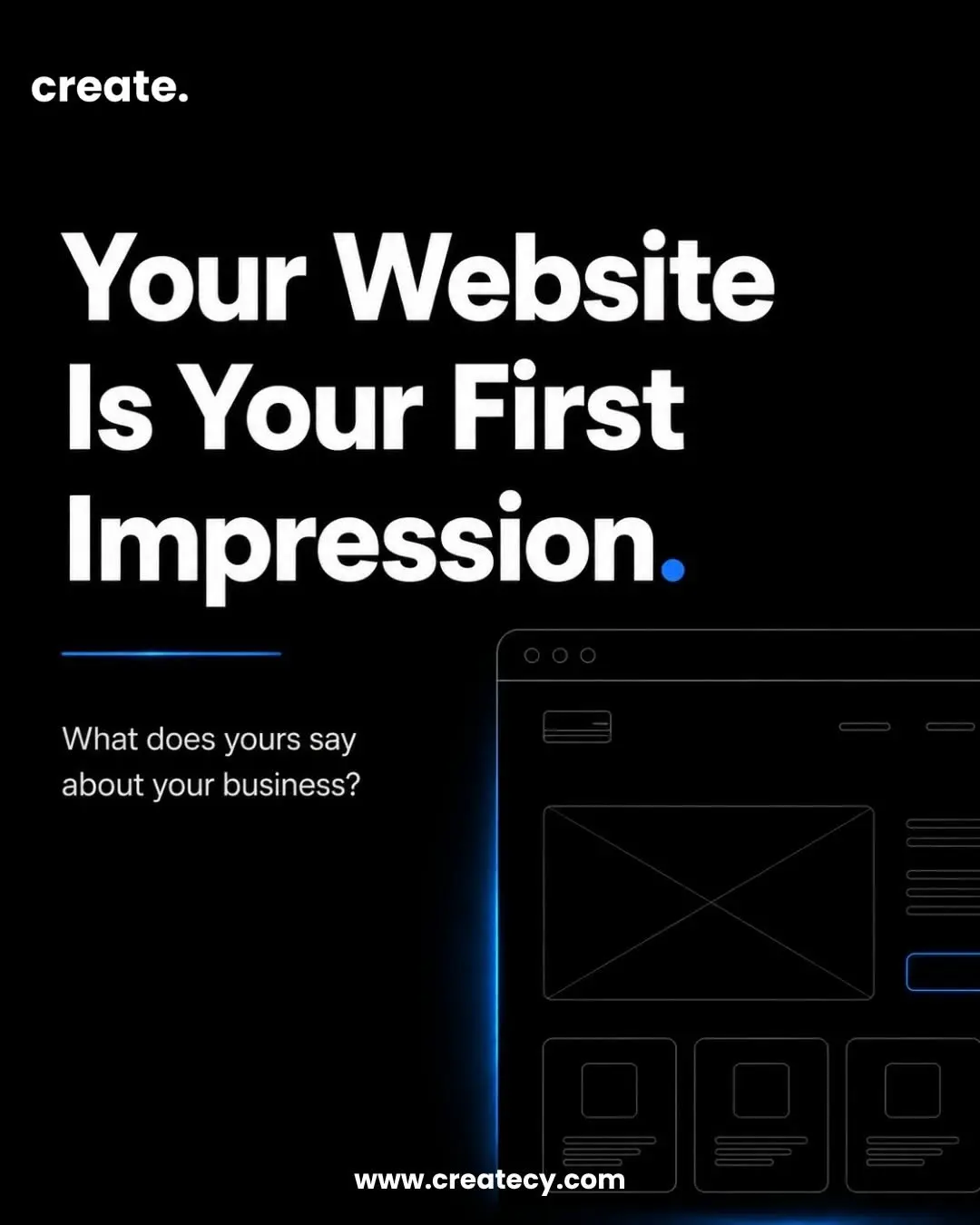 Create Cyprus website design first impression campaign graphic