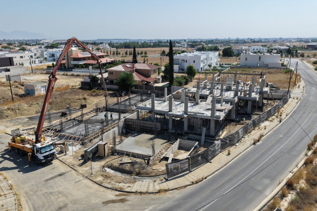 Drone photography of a real estate development and construction project in Cyprus by Create