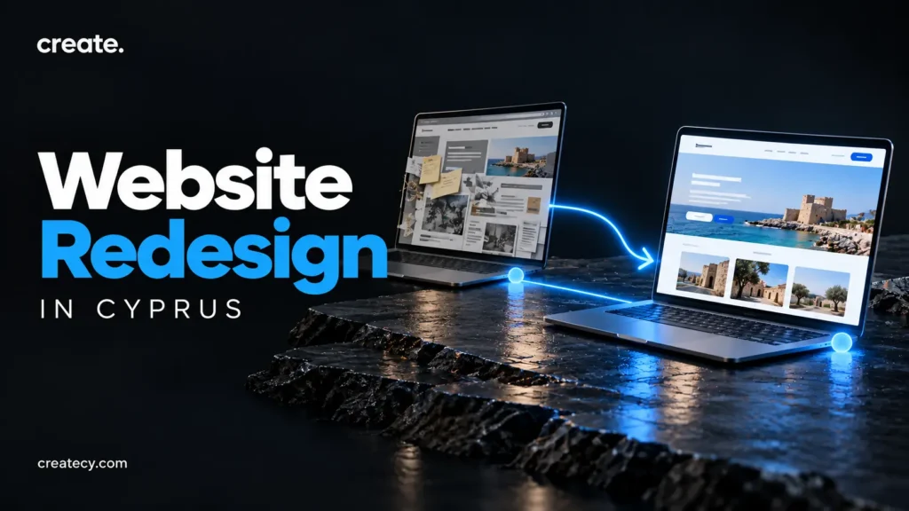 CREATE editorial illustration: Website Redesign in Cyprus: A Practical SEO Migration Checklist