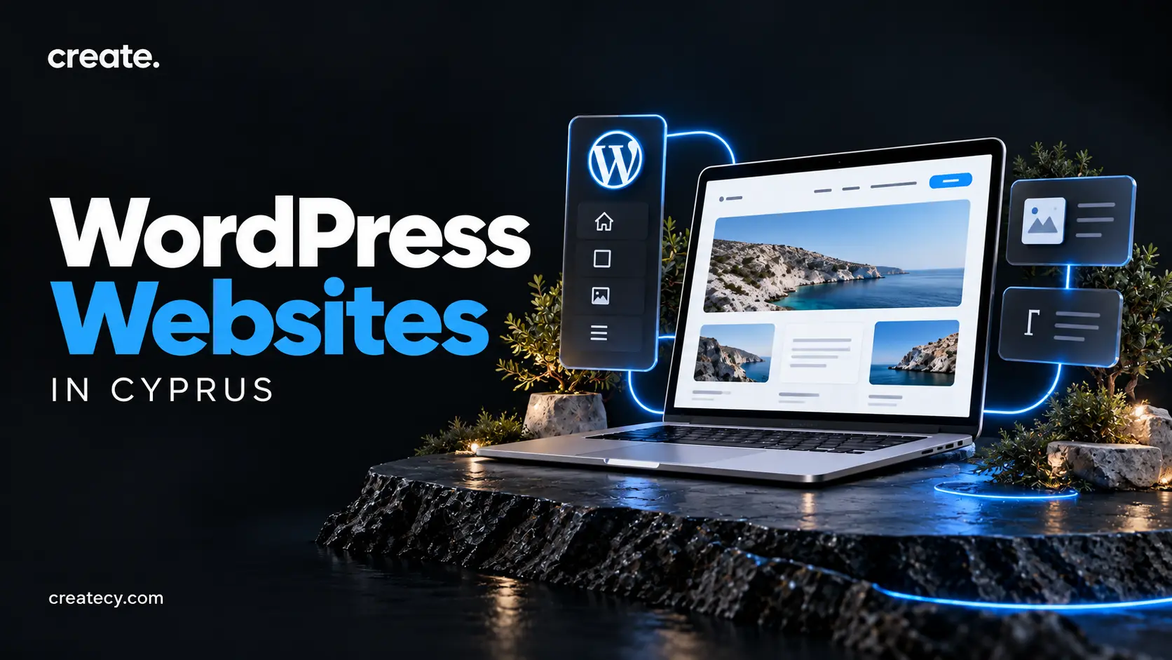 Εικονογράφηση CREATE: Προγραμματιστής WordPress στην Κύπρο: Ιστότοποι κατασκευασμένοι για την επιχείρησή σας