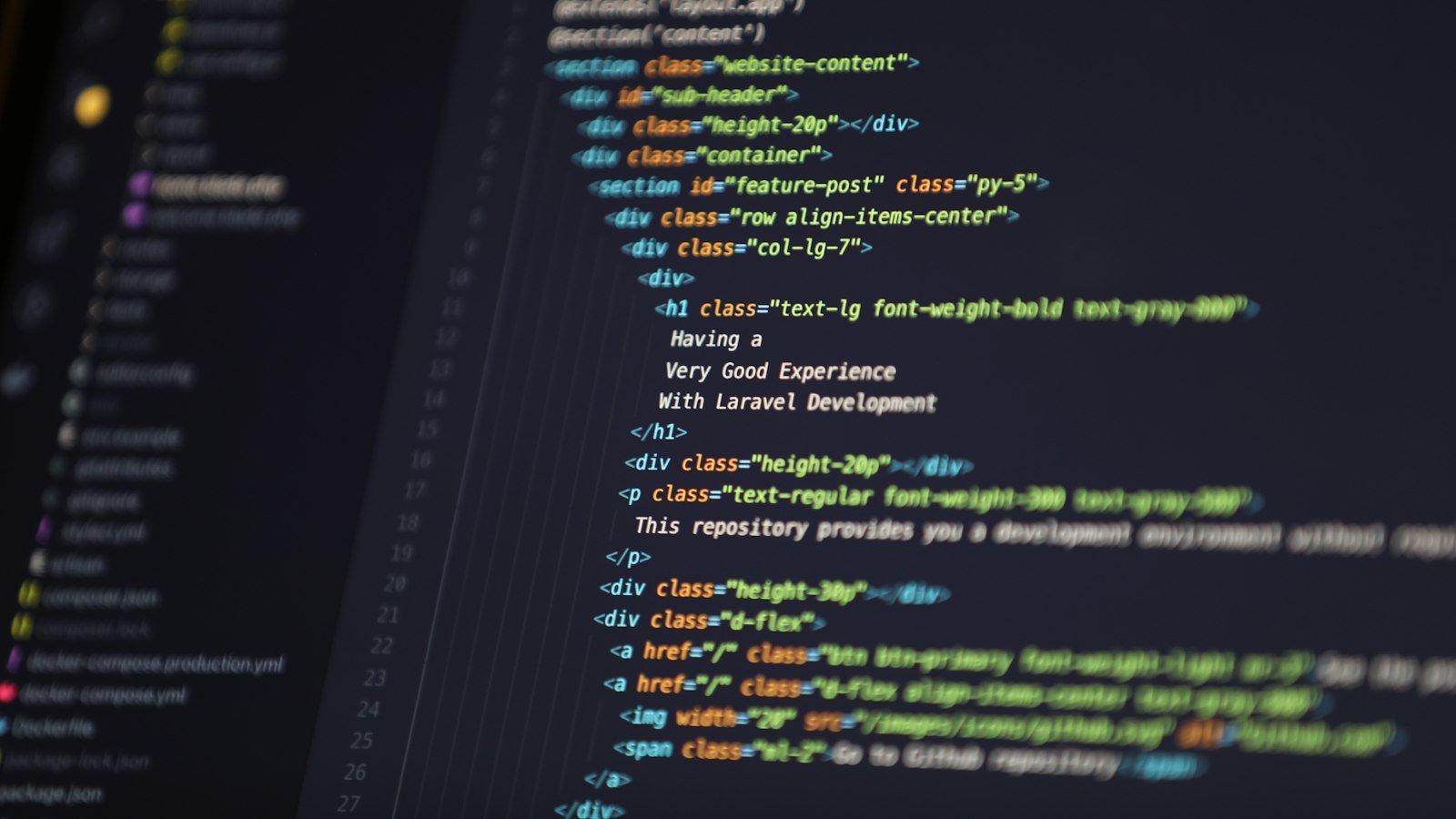 Application code displayed on a computer screen