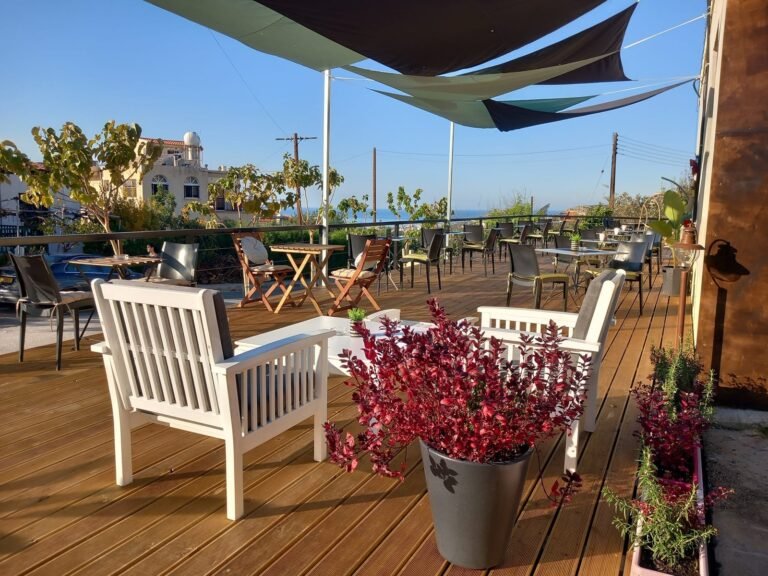Outdoor seating at La Casa