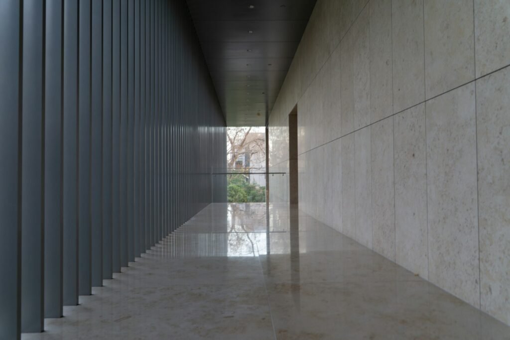 Contemporary neutral architectural interior illustrating elegant legal website design